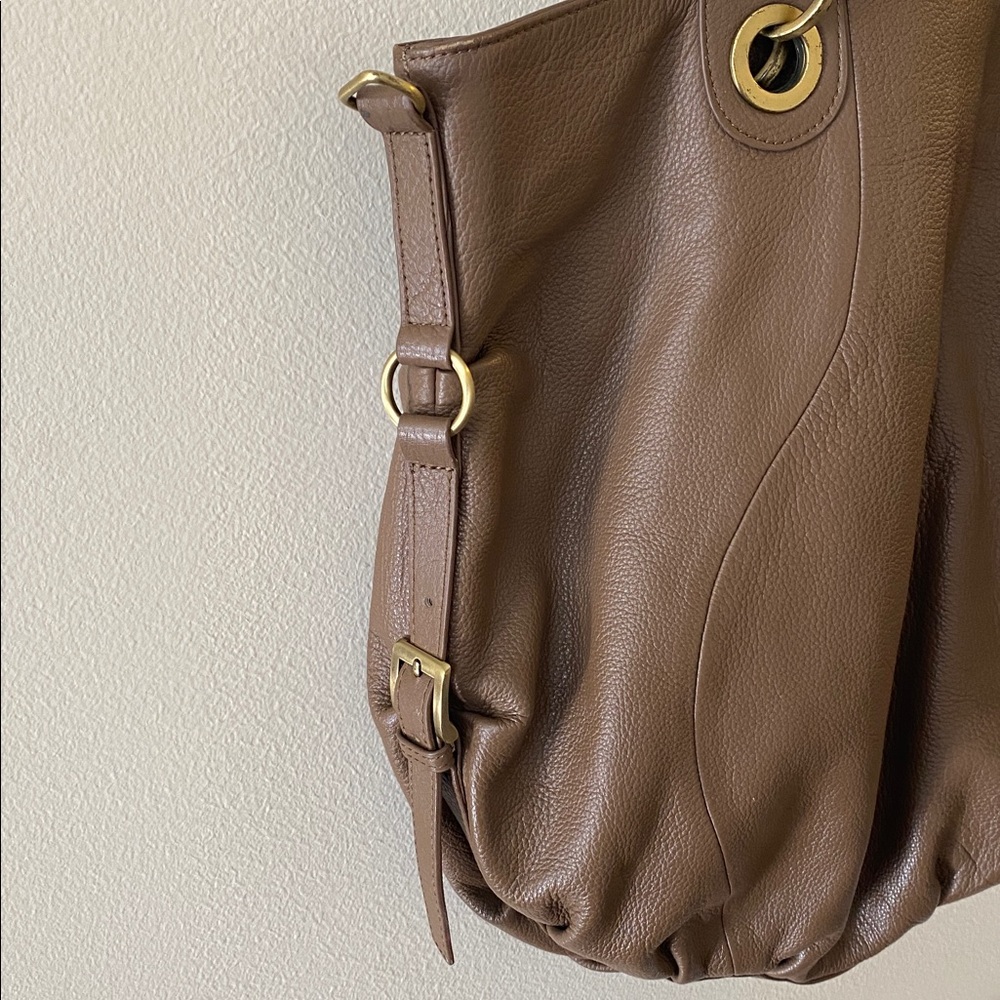 Fenn Wright Mason Brown Leather Extra Large Purse - image 2